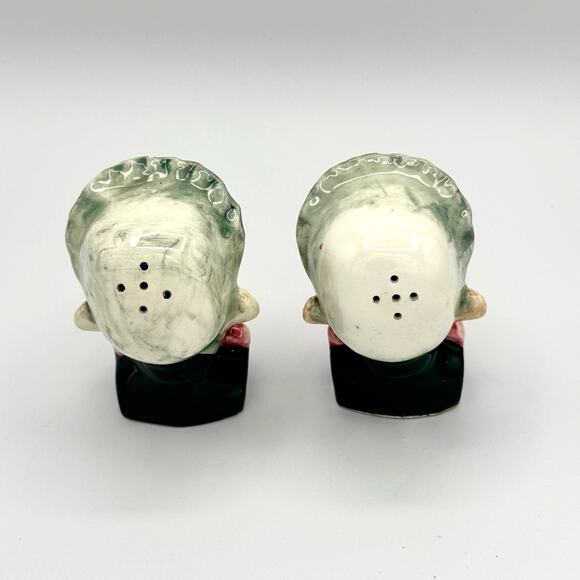 Vintage Japan Baby Face Salt & Pepper Shakers 1950s Kitsch Bonnet Decor - Picture 4 of 6